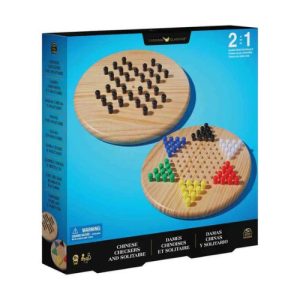 JUEGO DE MESA DAMAS CHINAS Y SOLITARIO CARDINAL CLASSICS